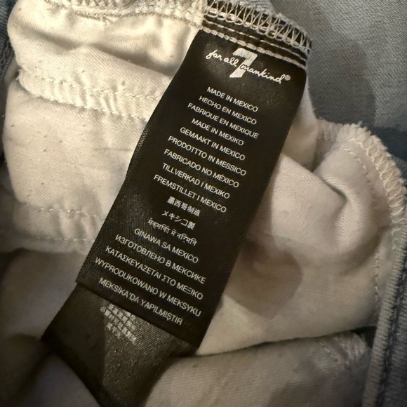 7 For All Mankind Light Blue Cropped Denim Skinnies -Sz 12- - Picture 3 of 6